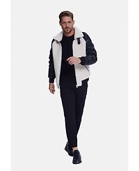 Furniq Uk Big & Tall Shearling Jacket