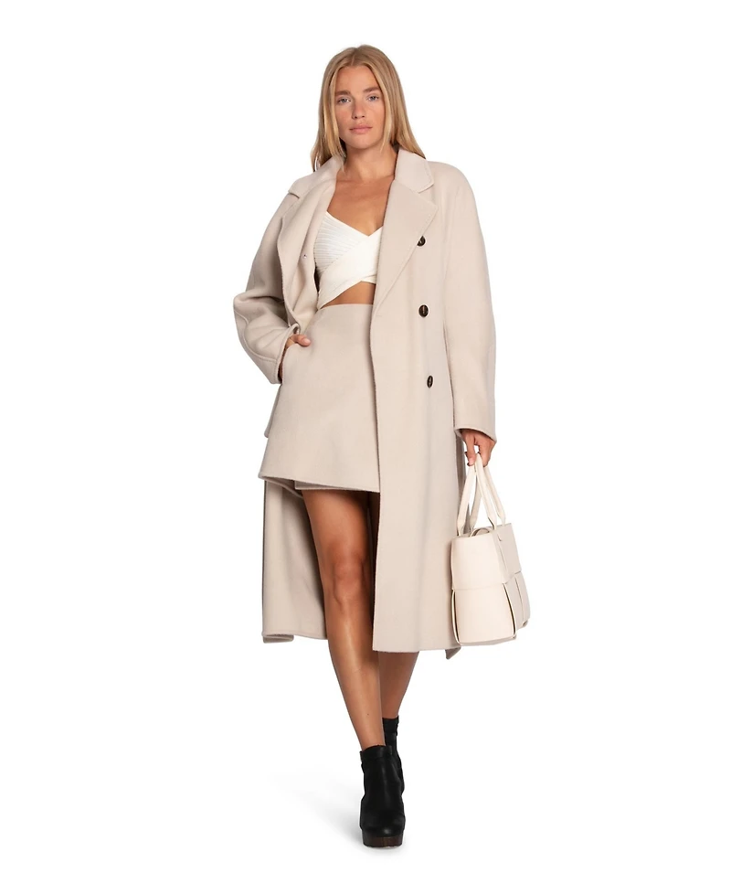 Belle & Bloom Women's Real Love Double Breasted Maxi Coat