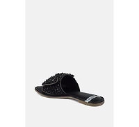 Pipa Big Bow Beaded Flats