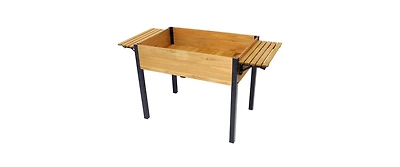 Raised Garden Bed Planter Box with Legs & Storage Shelf Wooden Elevated Vegetable Growing Bed for Flower/Herb/Backyard/Patio/Balcony 48.5x30x24.4in