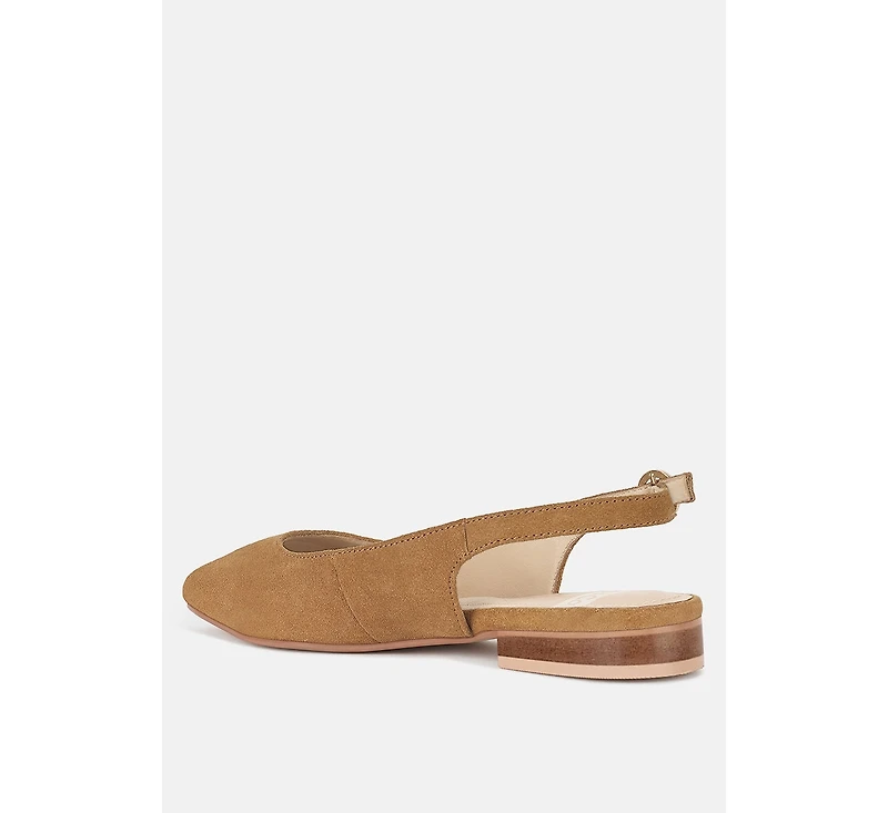 Hocane Real Suede Leather Slingback Sandals