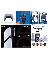 Sony Playstation 5 Pro Bundle with Extra Controller, Plantronics Headset, Gamer Kit, Trigger Kit and MightySkins Decal Voucher