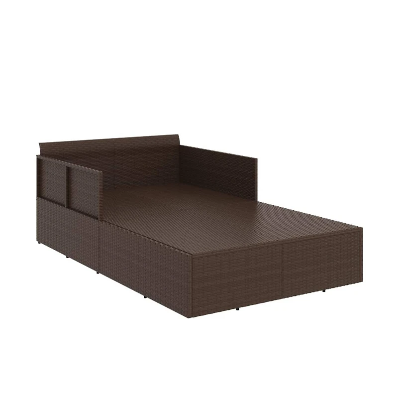Sunbed with Cushions 71.7"x46.5"x24.8" Poly Rattan