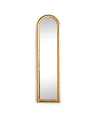 13"W x 1.5"D x 50"H Alexander Gold Framed Arched Full Length Wall Mirror
