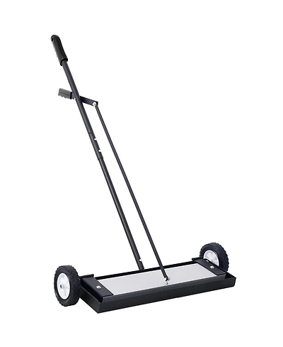 24'' Rolling Magnetic Pick-Up Sweeper, Heavy Duty Push-Type with Release, for Nails Needles Screws Collection,100 Pound Capacity