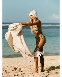 Brunna.co Flora Crochet Hat In Off White