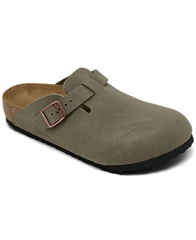 Birkenstock Little Girls Boston Suede Leather Clogs from Finish Line