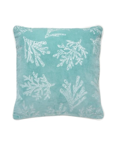 Coral Seaglass Velvet Pillow