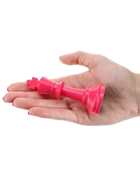 We Games Color Bright Plastic Staunton Tournament Chess Pieces with 3.75 in. King - Half Chess Set of Chess Pieces Only