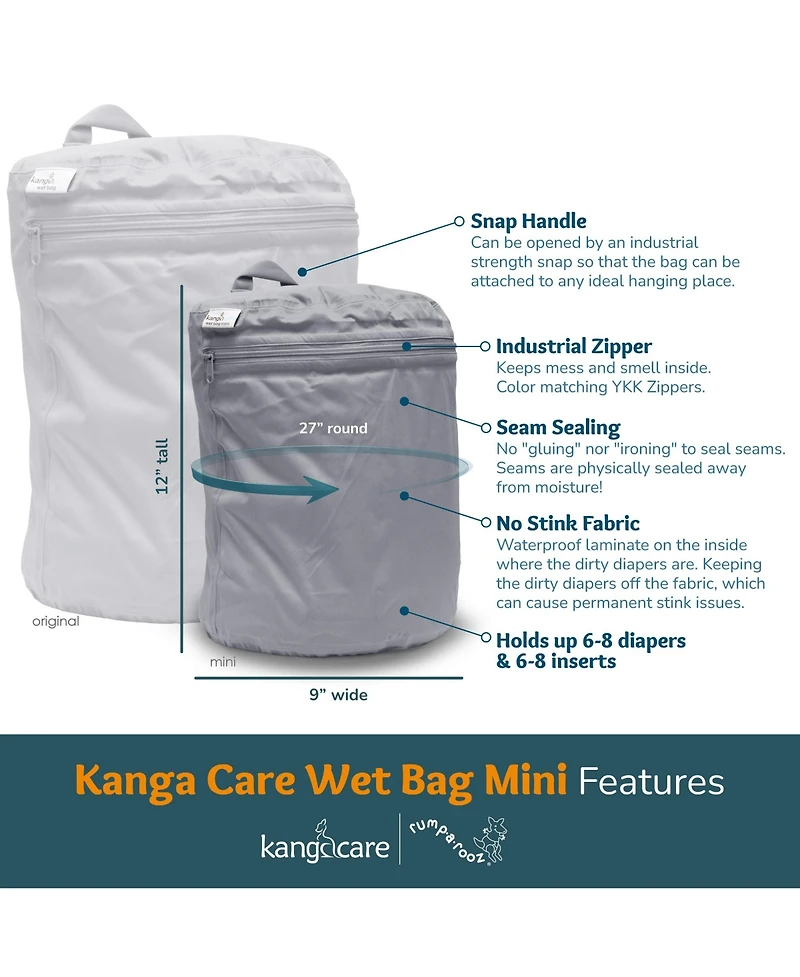 Kanga Care 3D Dimensional Seam Sealed Wet Bag Mini