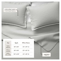 Linery & Co. Detailed Channel Stitch Microfiber Quilt Set With Shams