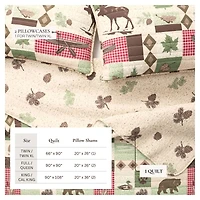 Linery & Co. Wildlife Patchwork Microfiber Quilt Set With Shams
