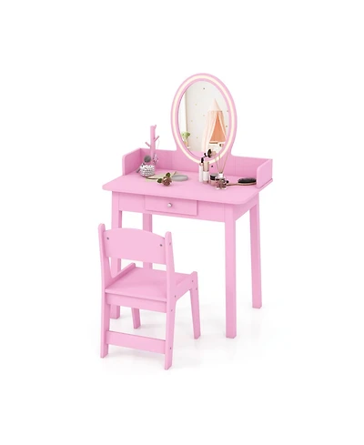 Kids Vanity Set with Lighted Mirror