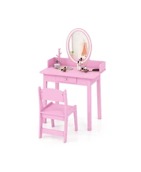 Kids Vanity Set with Lighted Mirror
