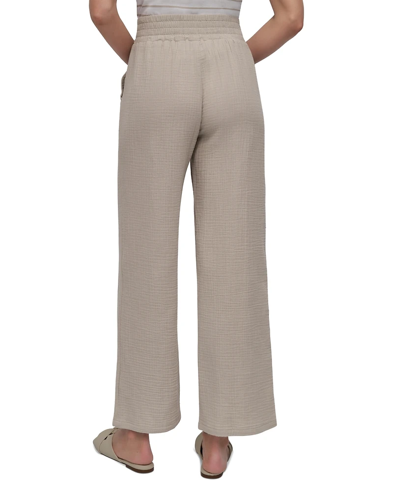 Dkny Jeans Women's High-Rise Gauze Straight-Leg Pants - Pbl