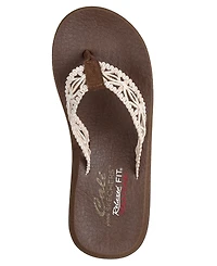 Skechers Women's Relaxed Fit: Asana - Ocean Breezier Flip-Flop Sandals from Finish Line