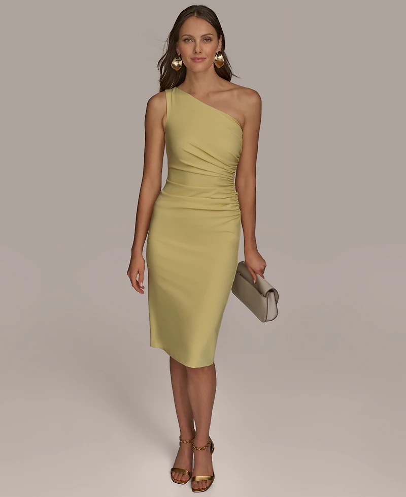 Donna Karan New York Women's Asymmetric-Neck Sheath Dress