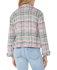 Liverpool Los Angeles Women's Button Front Boxy Plaid Shacket