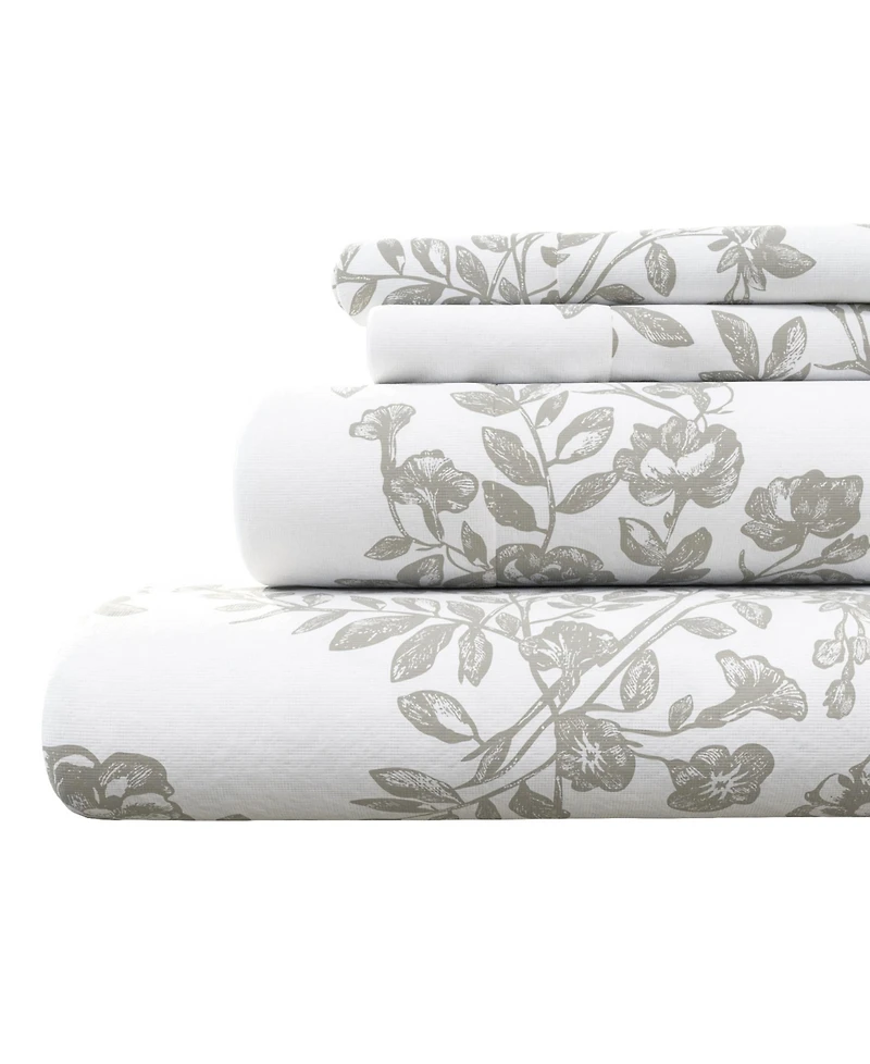 Linery & Co. 100% Turkish Cotton Flannel Printed Sheet Set