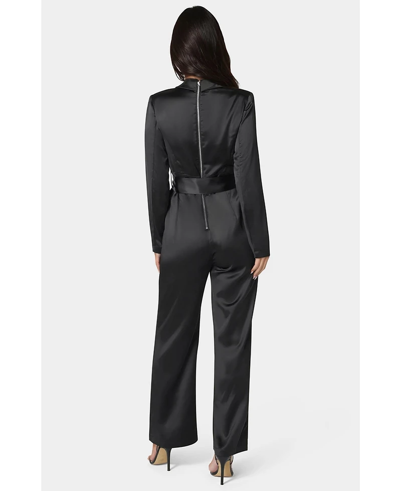 Bebe Women's Satin Blazer Jumpsuit