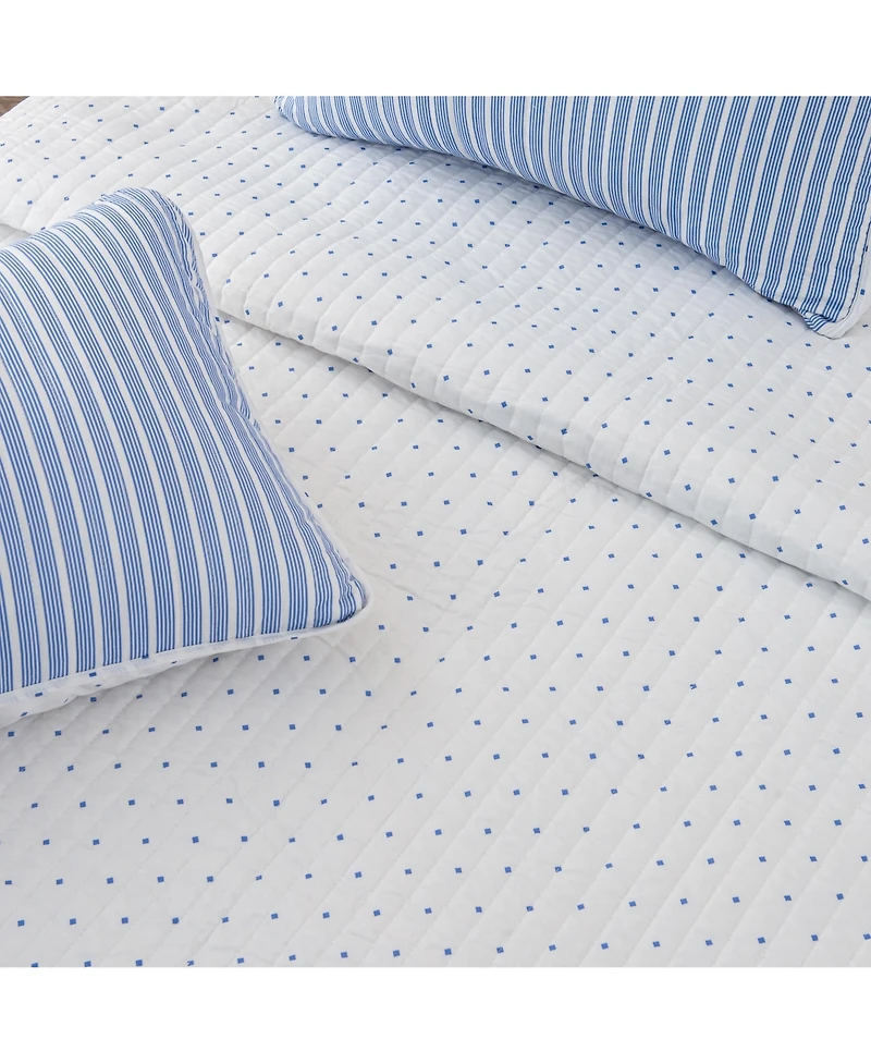 Linery & Co. Tiny Stripes Microfiber Quilt Set With Shams