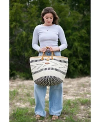 Balance Point Handwoven Sisal Straw Basket Tote Bag