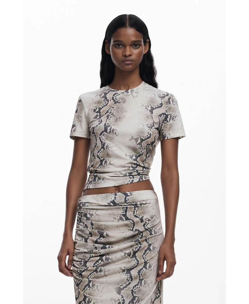 Desigual Women's Draped animal skirt
