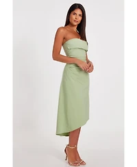 Quiz Women's Bengaline Bandeau Midi Dress