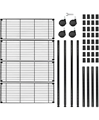 Simple Deluxe 4-Tier Heavy Duty Storage Shelving Unit ,Black,36Lx14Wx54H inch, 1 Pack