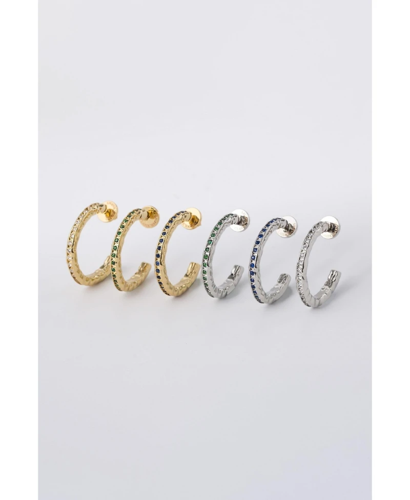 Stella Molten Color Cubic Zirconia Hoop Earrings