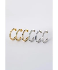 Stella Molten Color Cubic Zirconia Hoop Earrings