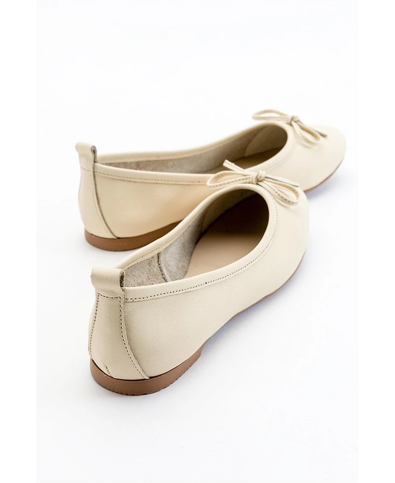 Florence Leather Ballerina Flats