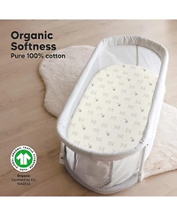 KeaBabies Bassinet Sheet for Baby Girls, Boys, 2-Pack Soothe Fitted Sheets, Bedside Mattress