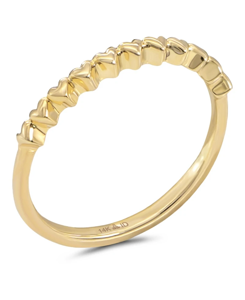 Devata Sweet Heart Ring in 14K Gold, Size 5, approx. 1.3 grams.