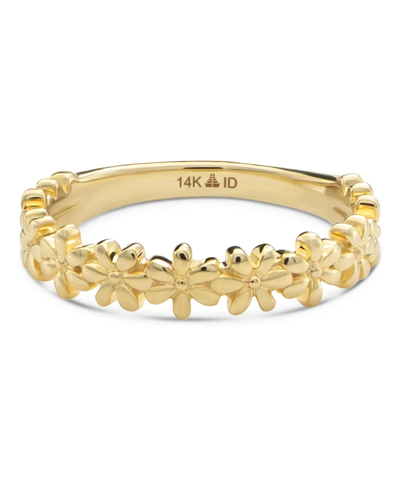 Devata Daisy Flower Ring in 14K Gold, Size 9, approx. 2.6 grams
