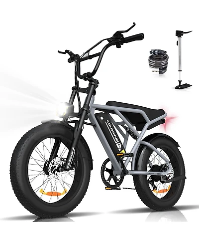 Colorway 750W Electric Bike for Adults,20X4.0 Fat Tire Off-Road E bike,36V/12Ah Battery Snow Beach Mountain Bike for Outdoor Cycling e bike UL2849