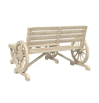 2 Piece Patio Lounge Set Solid Wood Fir