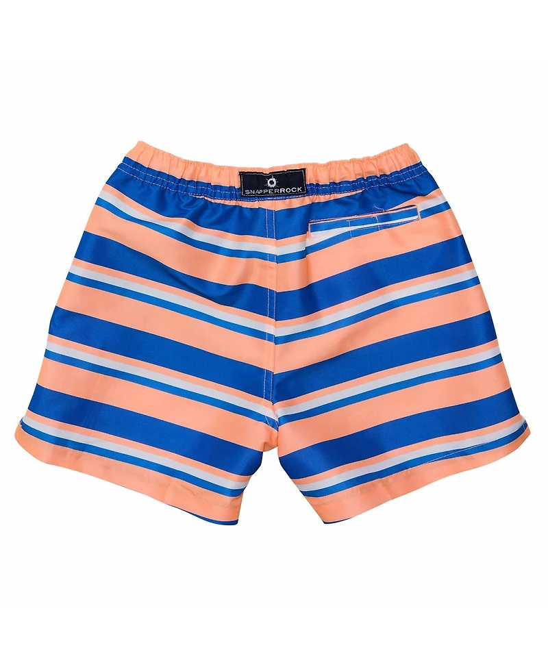 Snapper Rock Little Boys Tropicana Stripe Sustainable Swim Short