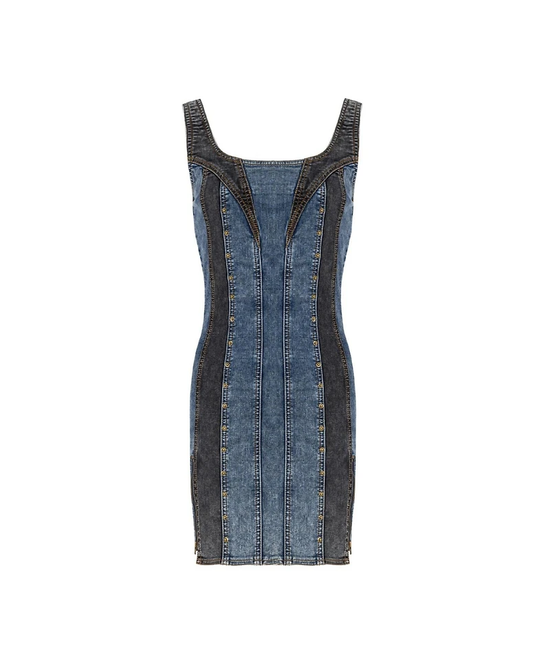 Pcfg Women's Free Heaven Two Color Denim Dress