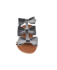 Bebe Little Girls Comfortable and Stylish Flat with Oversized Bows Sandals