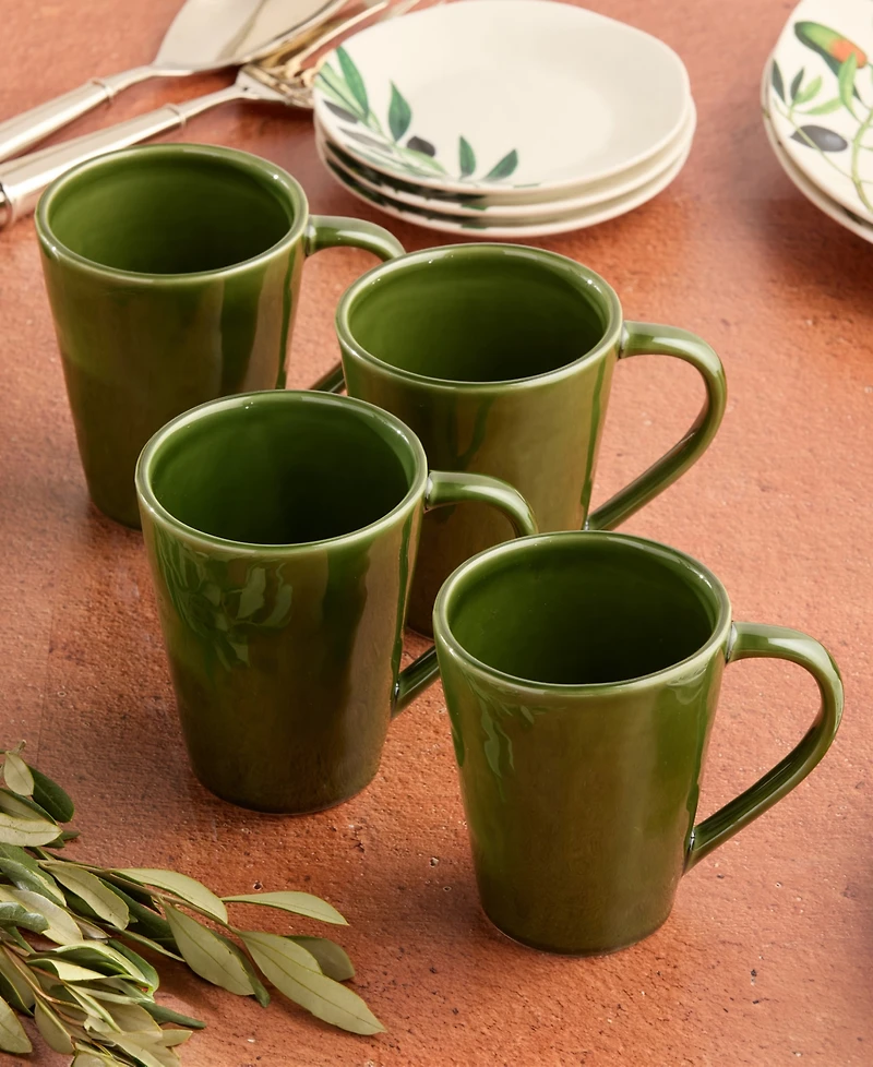 Certified International Verde Mugs, Set of 4