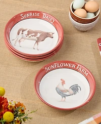 Certified International Vintage Farm Soup Bowls, Set of 4, Service for 4