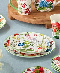 Certified International Greenhouse Salad Plates, Set of 4, Service for 4