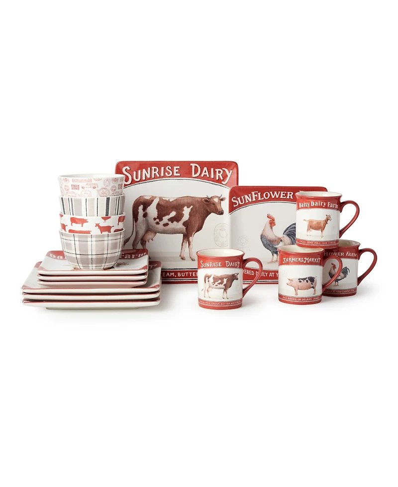Certified International Vintage Farm 16-Pc. Dinnerware Set, Service for 4