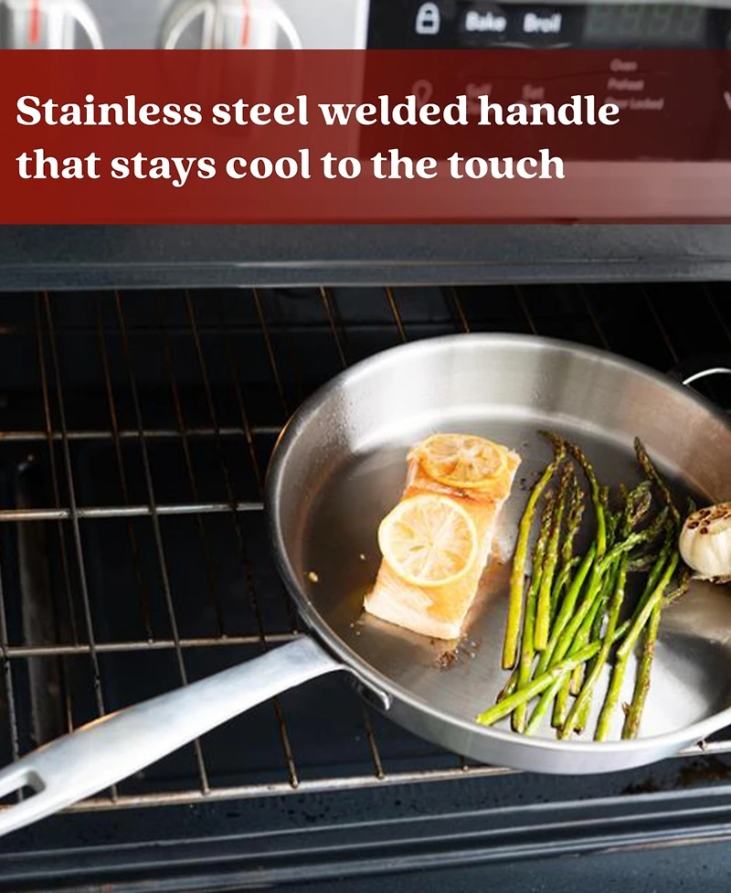 Alva Maestro 3pc 5-Ply Stainless Steel Frying Pan Cookware Set
