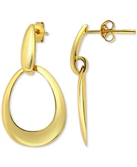 Giani Bernini Oval Doorknocker Drop Earrings, Set Sterling Silver or 18k Gold-plated Exclusively at Macy's