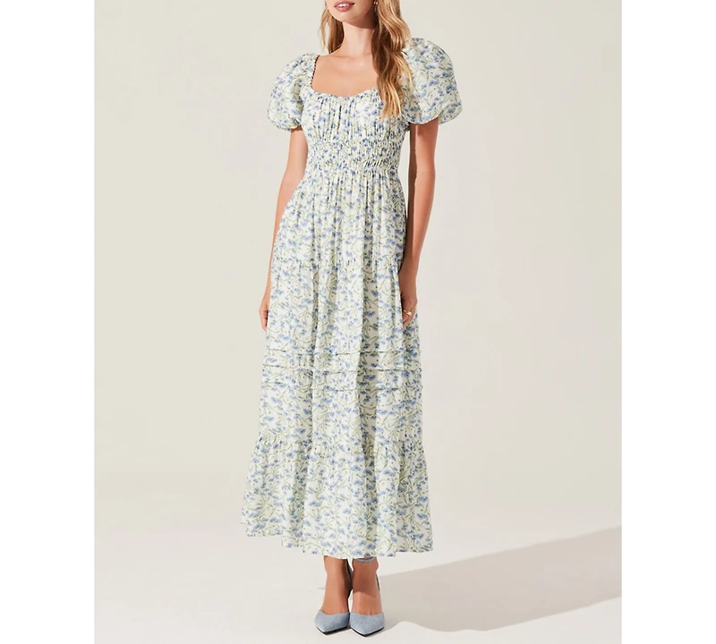 Astr the Label Women's Florentina Puff-Sleeve Maxi Dress
