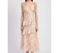 En Saison Women's Kimberly Ruffle Midi Dress