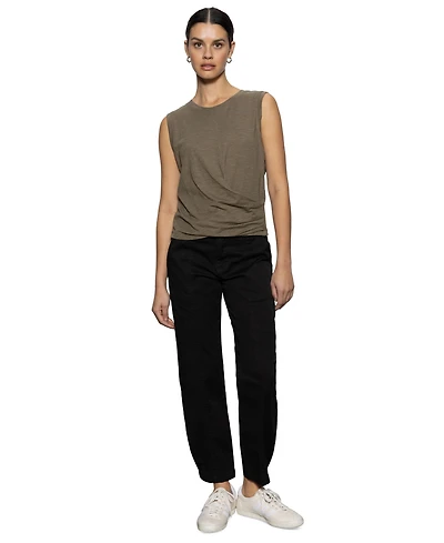 Sanctuary Women's Draped Sleeveless Crewneck Tank