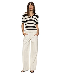 Sanctuary Women's Cotton Striped-Knit Sweater Top